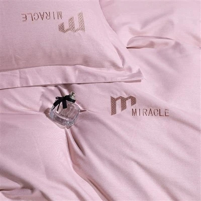 Initial Embroidered Cotton Bedding